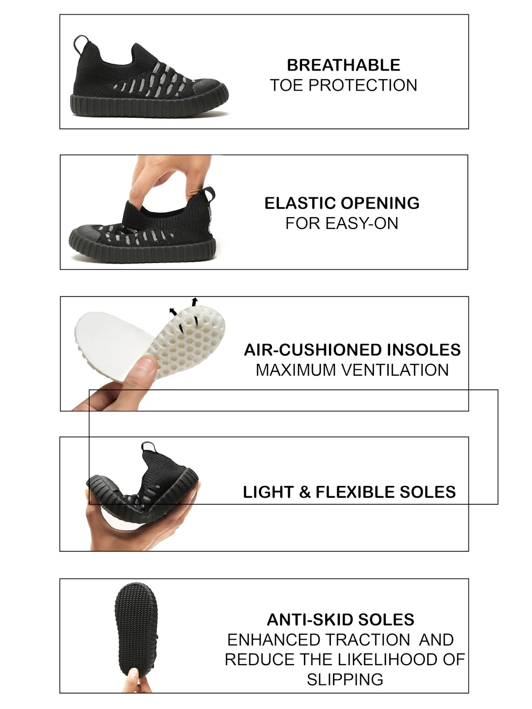 Cloudy Toddlers' First Step Shoes - Black (Unisex) - Image 8
