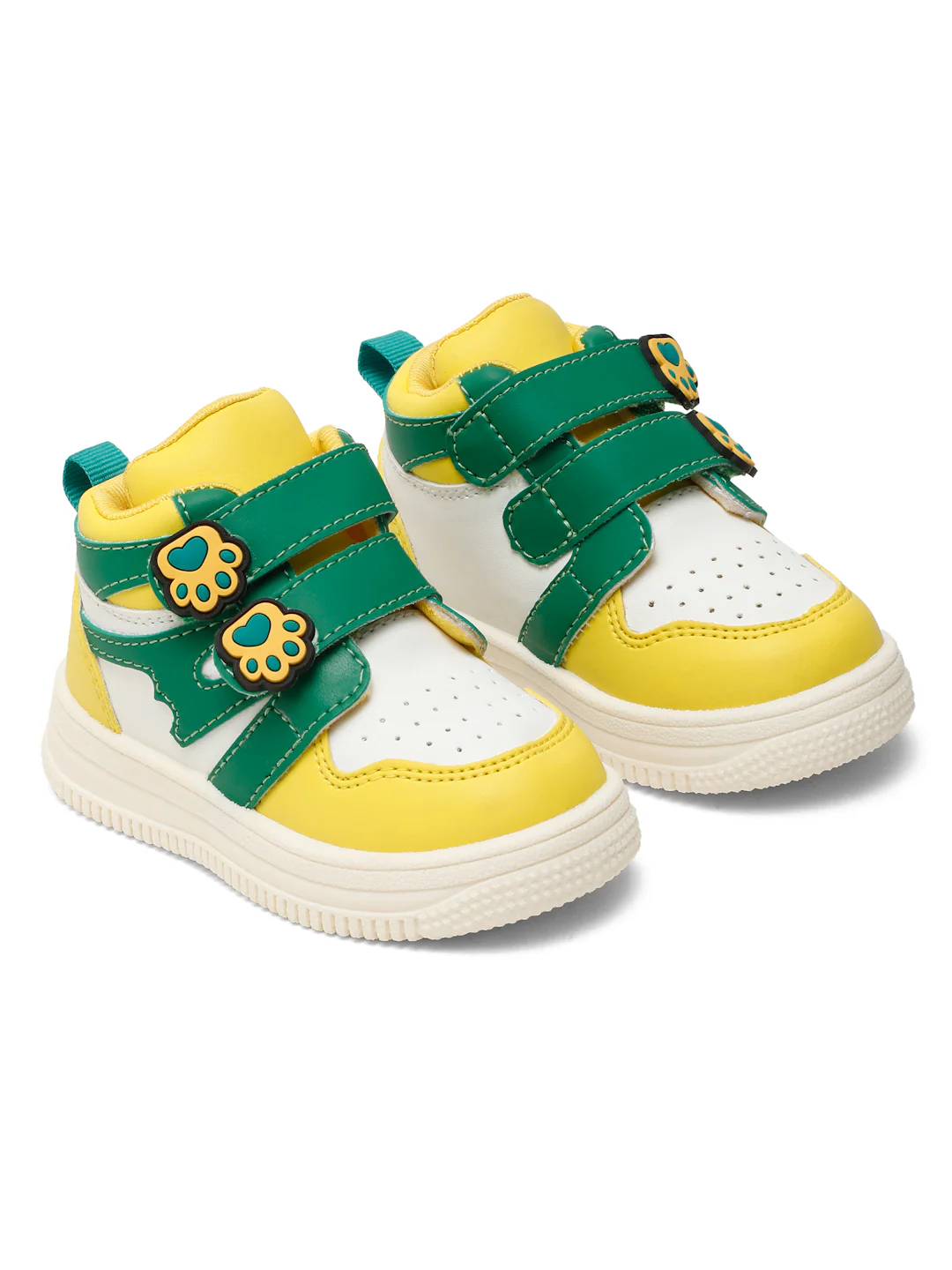 Colorpop Toddlers' High Ankle Sneakers - Yellow & Green (Unisex) - Image 4