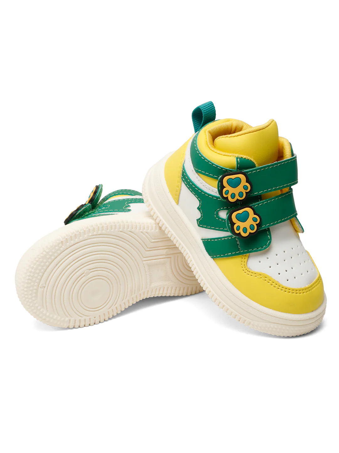 Colorpop Toddlers' High Ankle Sneakers - Yellow & Green (Unisex) - Image 6
