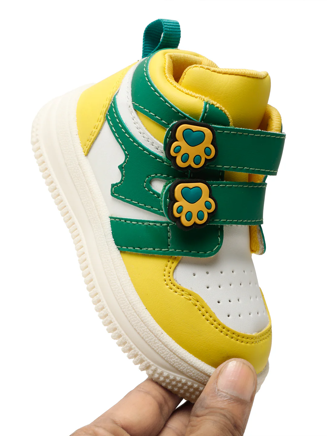 Colorpop Toddlers' High Ankle Sneakers - Yellow & Green (Unisex) - Image 8