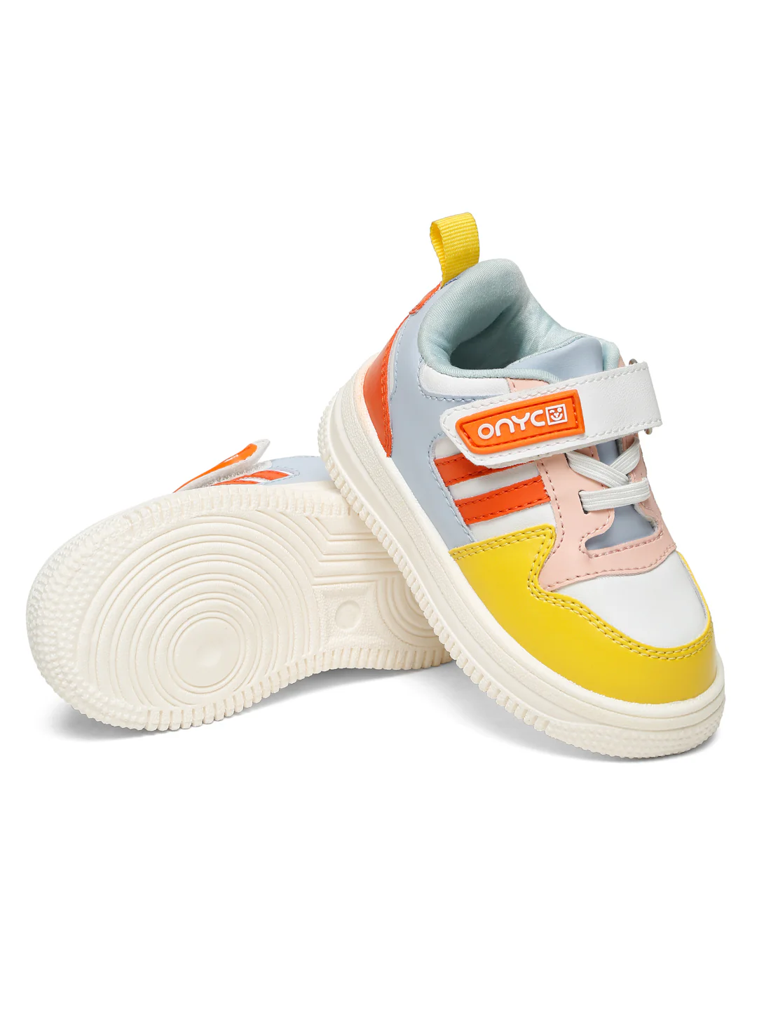 Donut Comfortable & LightWeight Sneakers With Elastic Laces  - White (Unisex) - Image 12