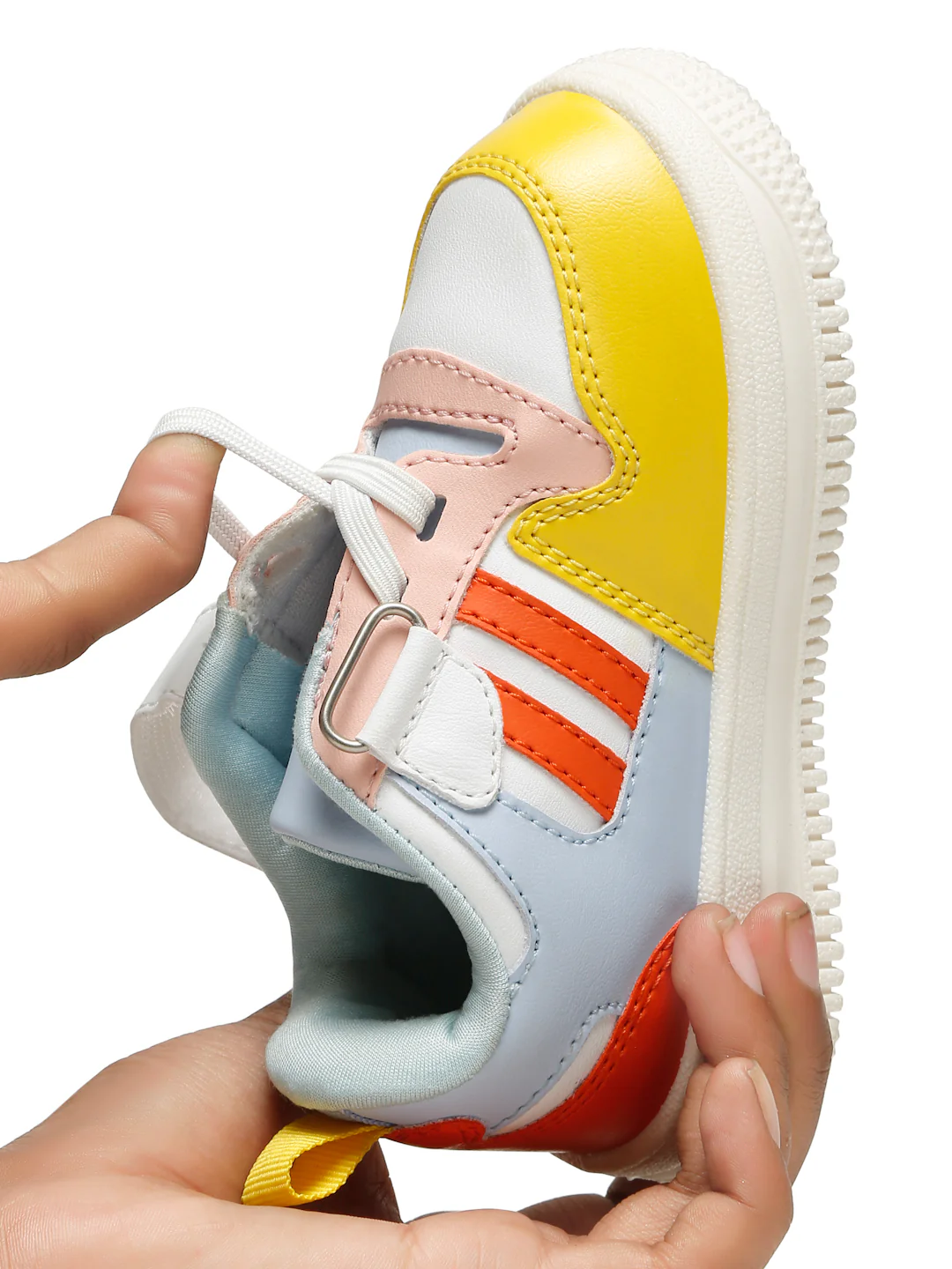 Donut Comfortable & LightWeight Sneakers With Elastic Laces  - White (Unisex) - Image 4