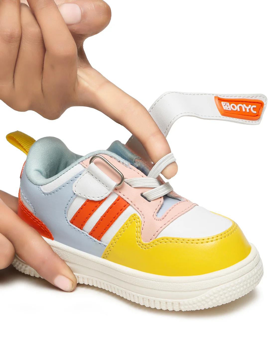 Donut Comfortable & LightWeight Sneakers With Elastic Laces  - White (Unisex) - Image 5