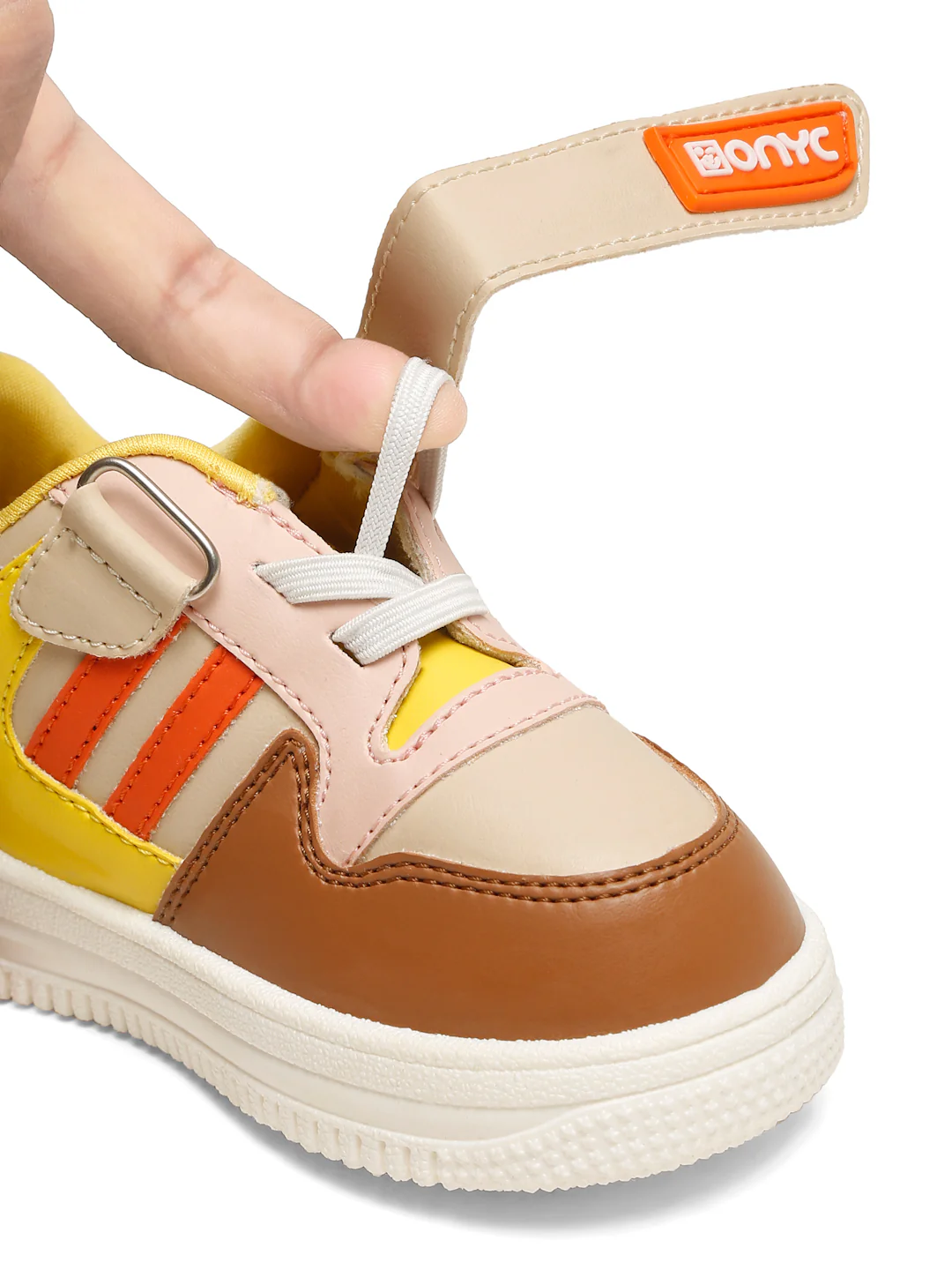 Donut Comfortable & LightWeight Sneakers With Elastic Laces  - Beige (Unisex) - Image 3