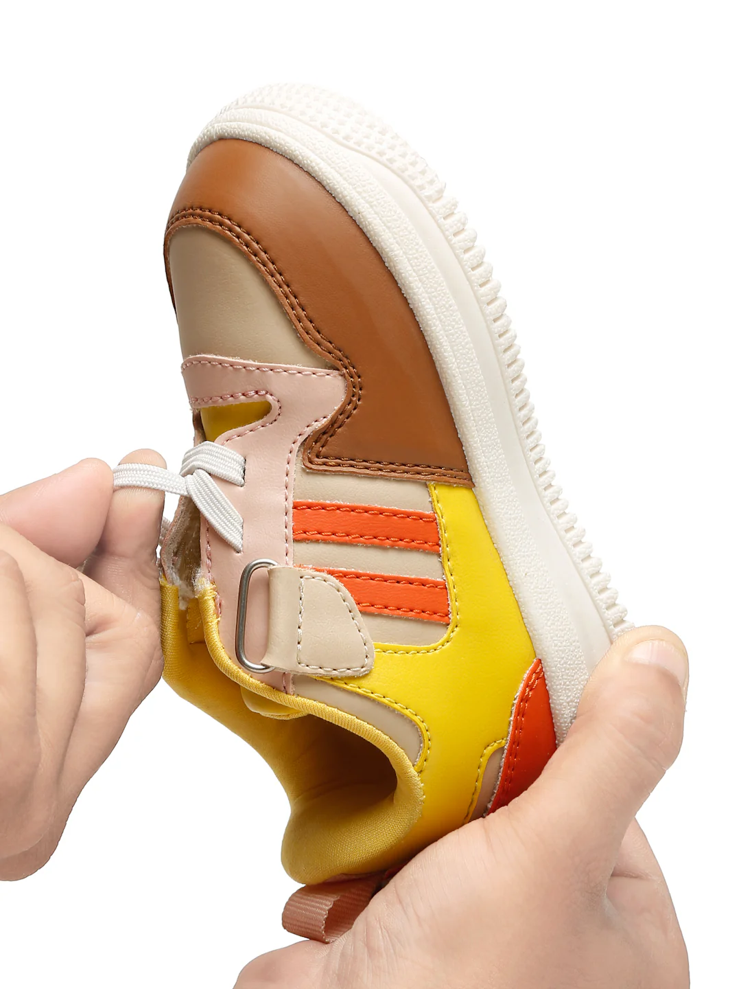 Donut Comfortable & LightWeight Sneakers With Elastic Laces  - Beige (Unisex) - Image 5