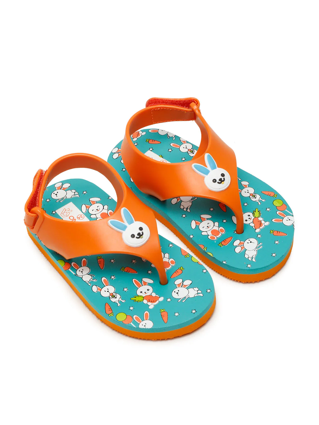 Premium Bunny Jellies Flip-flops for Kids - Orange (Unisex) - Image 3