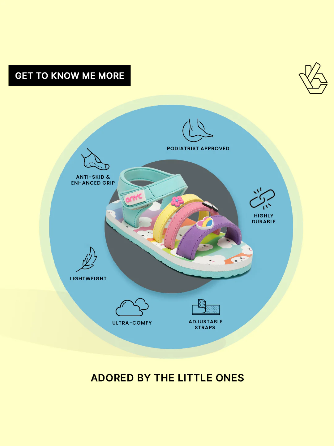 Premium Cloud Gelatoe Sandals - Sea Green (Girls) - Image 10