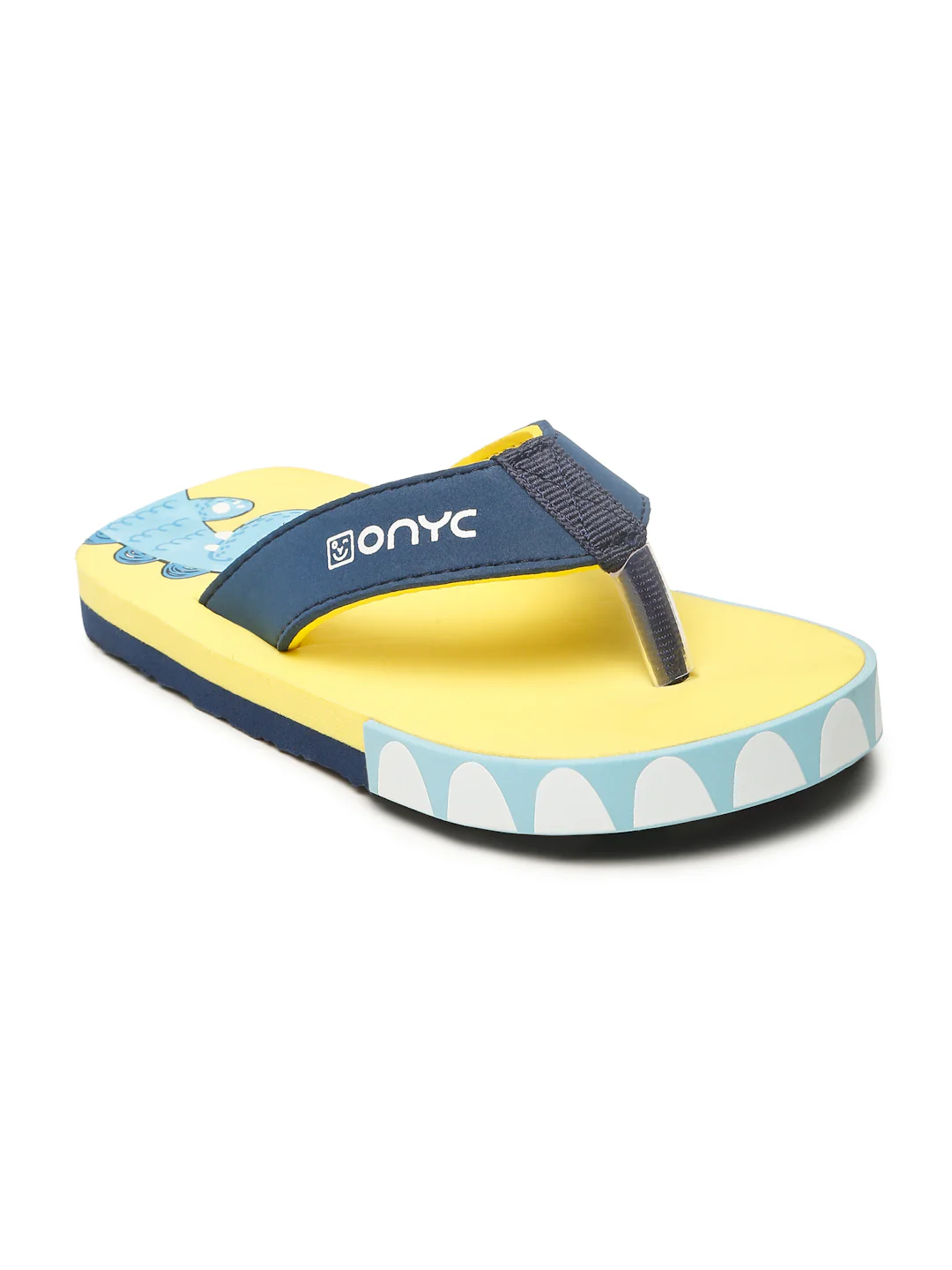 Premium Dino V-Shape Flip-flops - Yellow (Unisex) - Image 5
