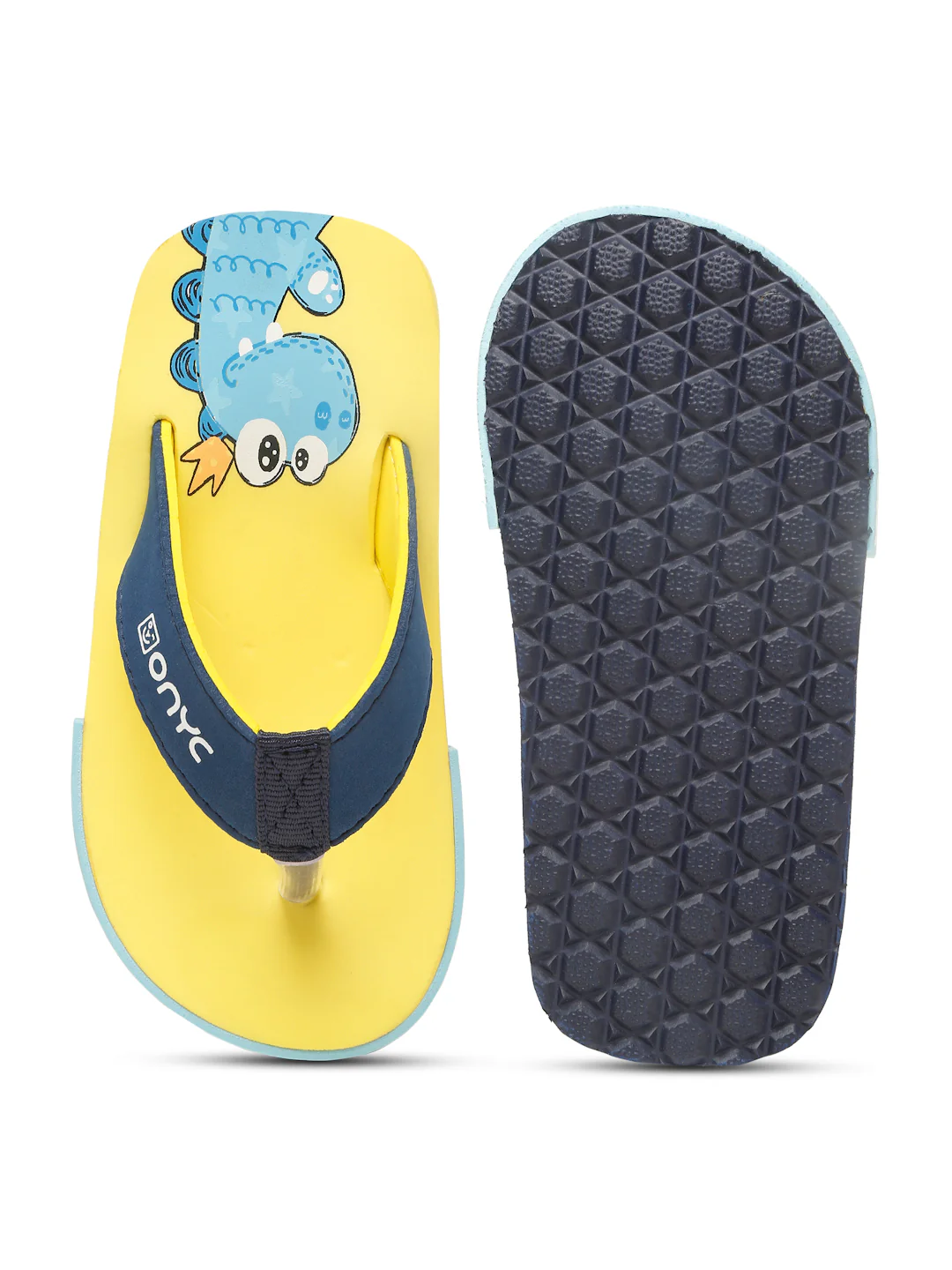 Premium Dino V-Shape Flip-flops - Yellow (Unisex) - Image 7