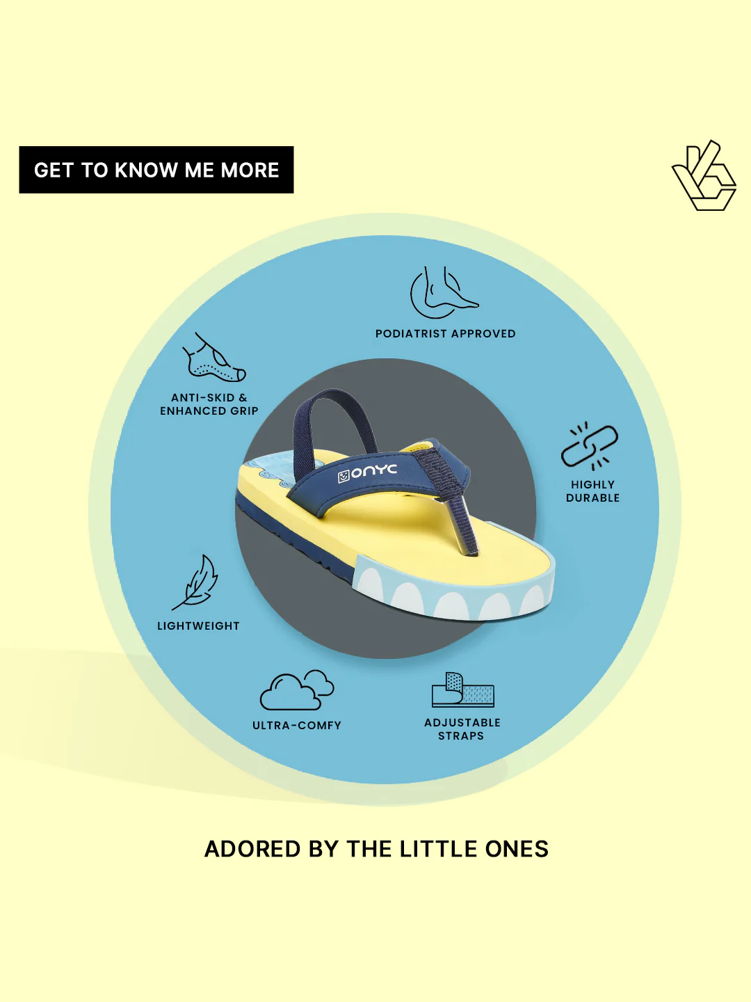 Premium Dino V-Shape Flip-flops With Adjustable BackSupport - Yellow (Unisex) - Image 10