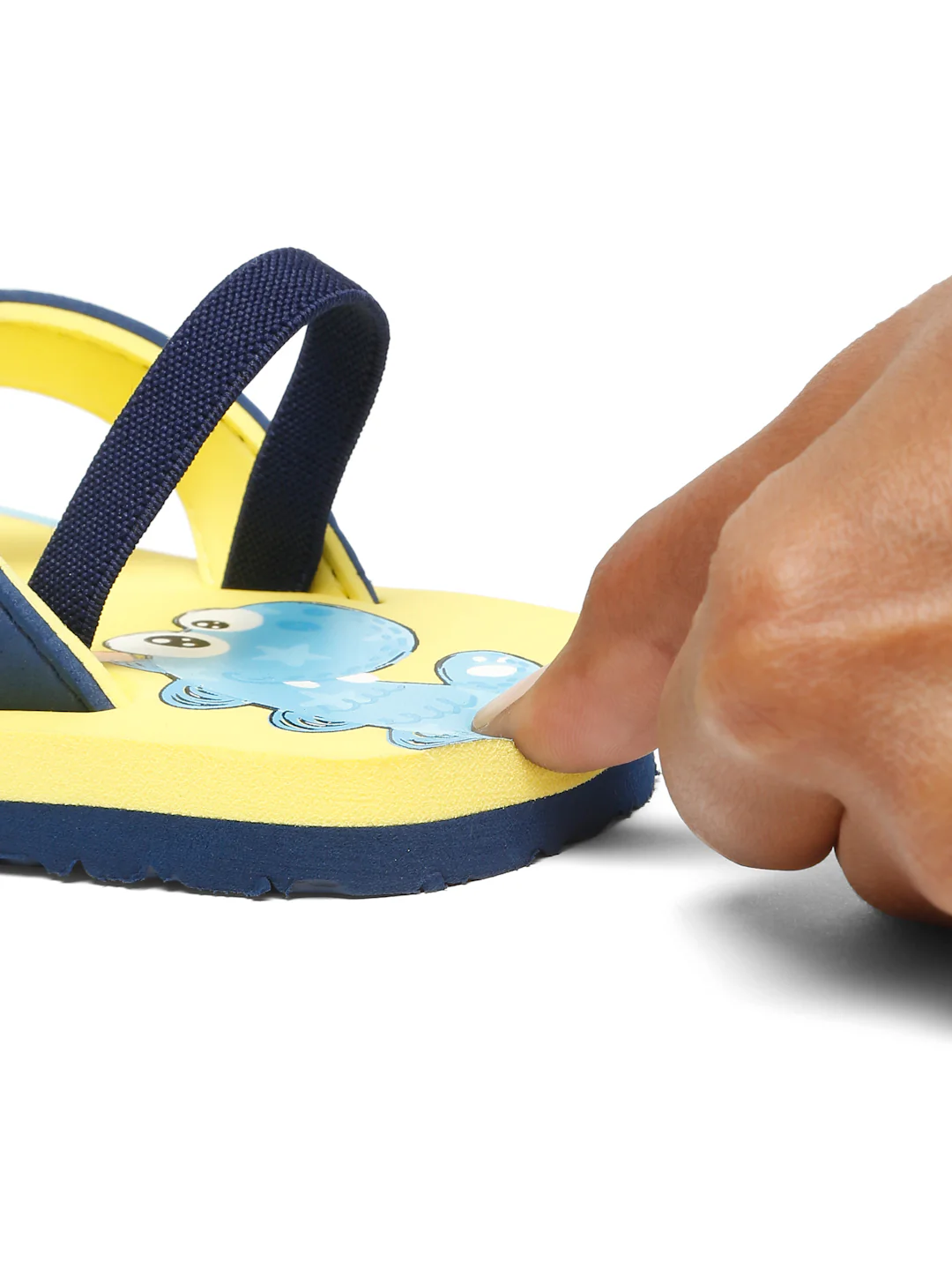 Premium Dino V-Shape Flip-flops With Adjustable BackSupport - Yellow (Unisex) - Image 7