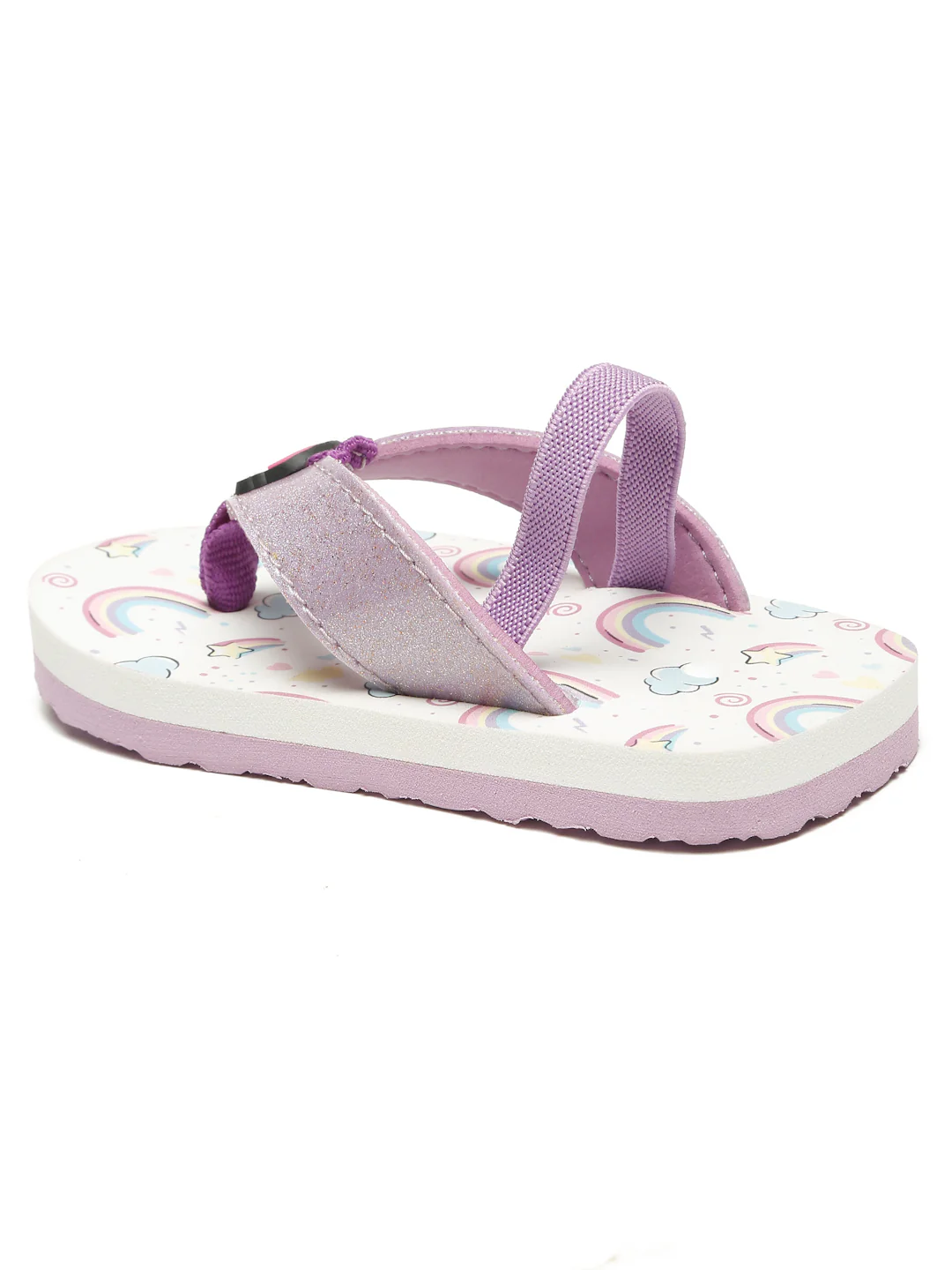 Premium Rainbow V-Shape Flip-flops With Adjustable BackSupport - Purple (Girls) - Image 7