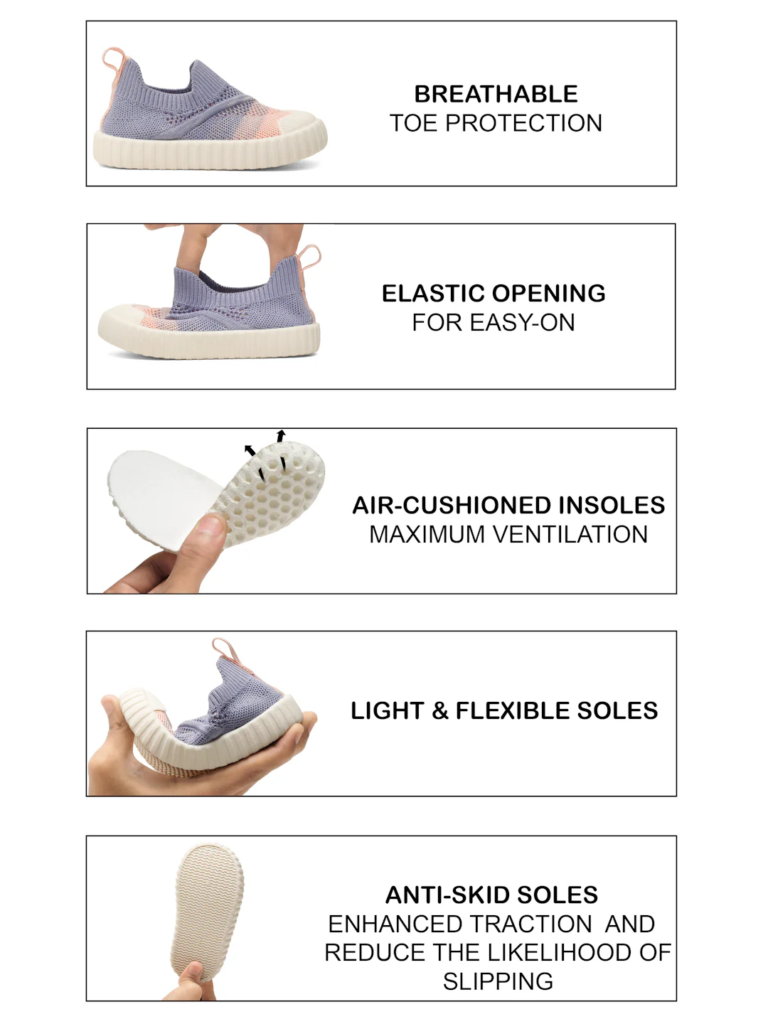 Shady Toddlers' First Step Breathable Shoes - Purple (Unisex) - Image 9