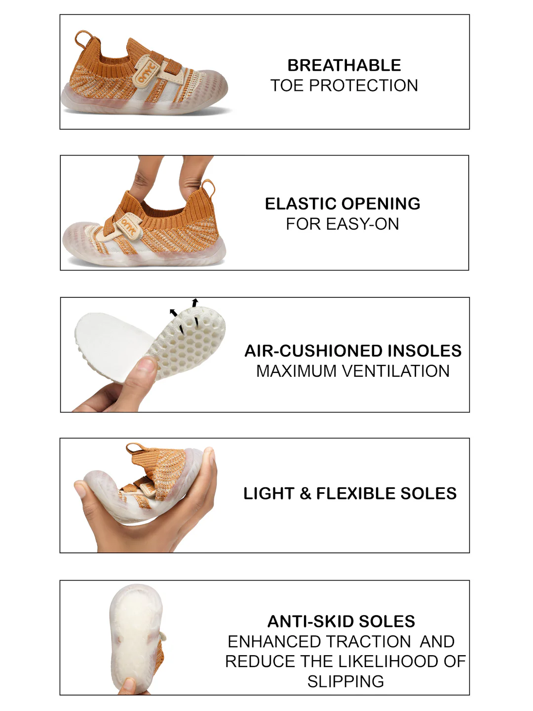 Smooth Toddlers' First Step Shoes - Brown (Unisex) - Image 12